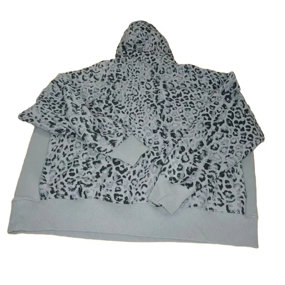 Champion Reverse Weave Hoodie Sweatshirt Adult 3X Animal Print Gray Leopard - Picture 6 of 12